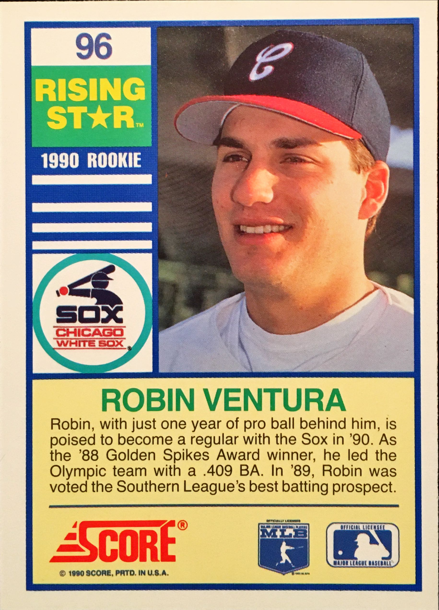 1990 Score Rising Stars 96 back image