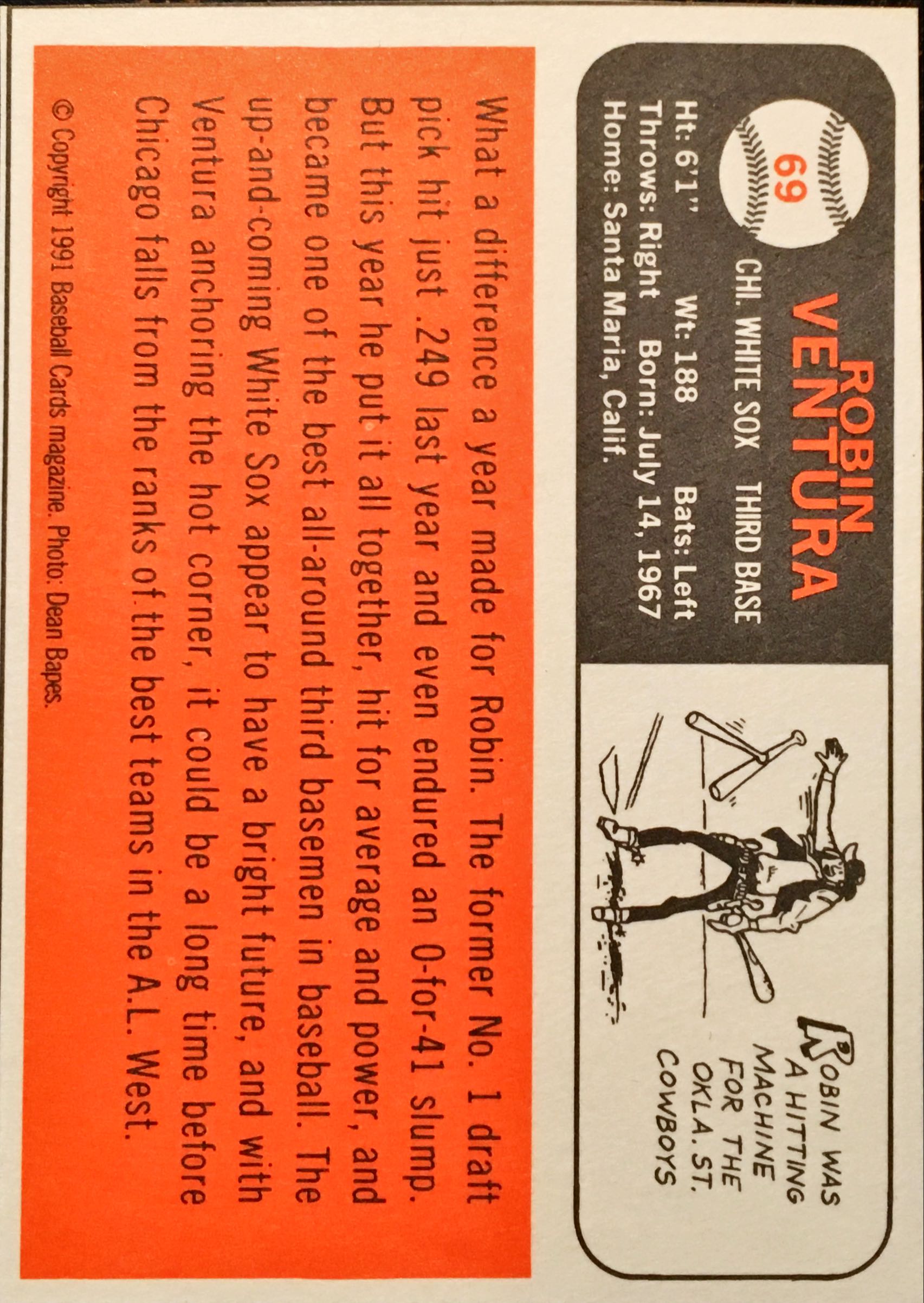 1991 Baseball Cards Magazine  69 back image