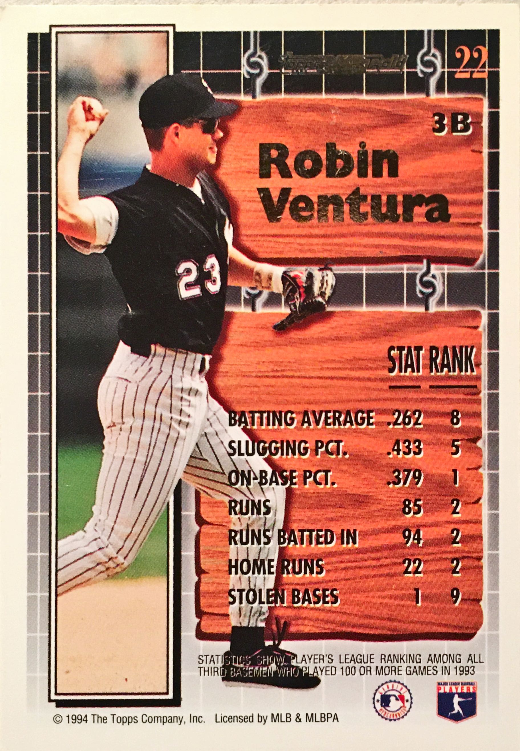 1994 Topps Black Gold 22 back image