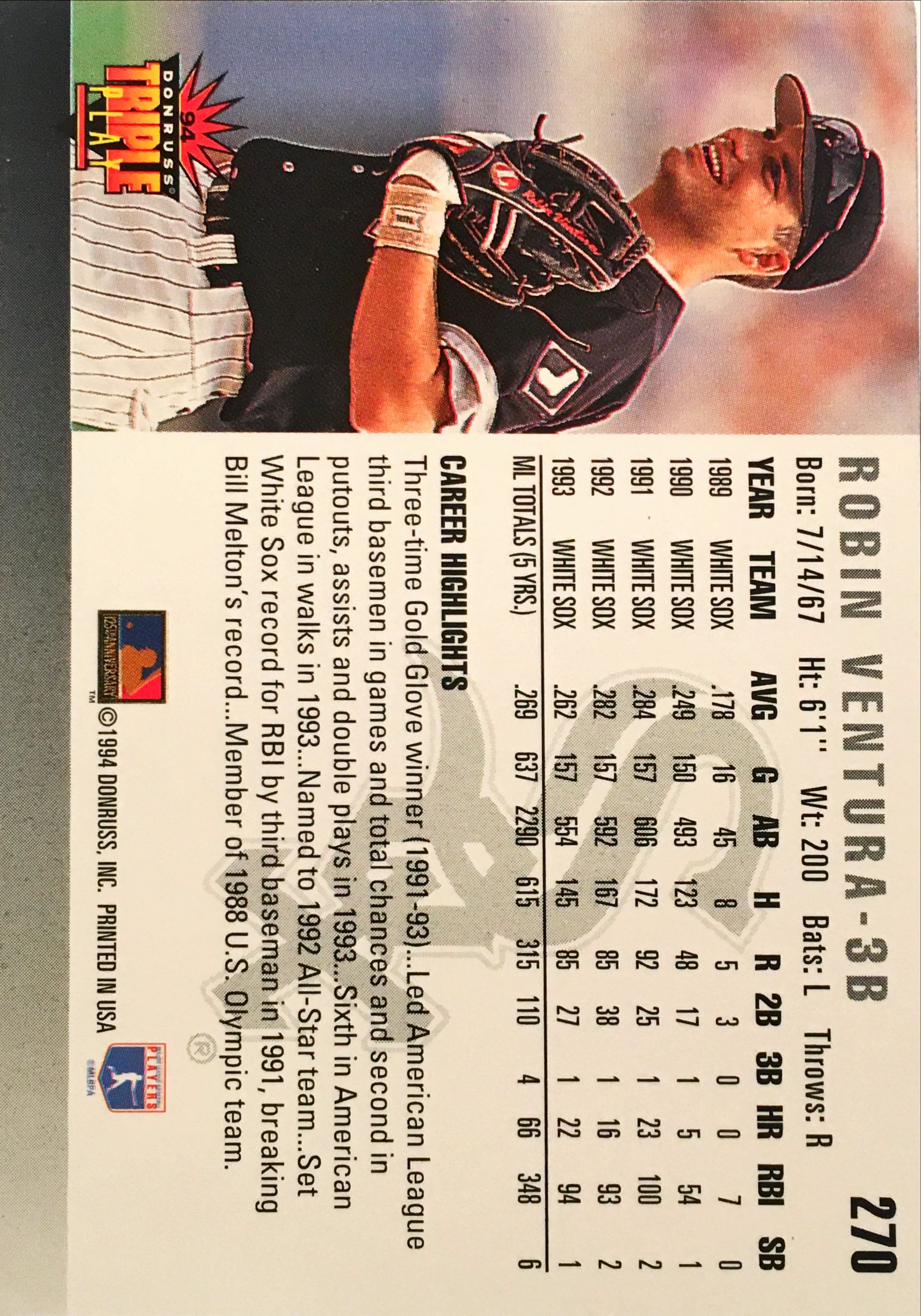 1994 Triple Play  270 back image