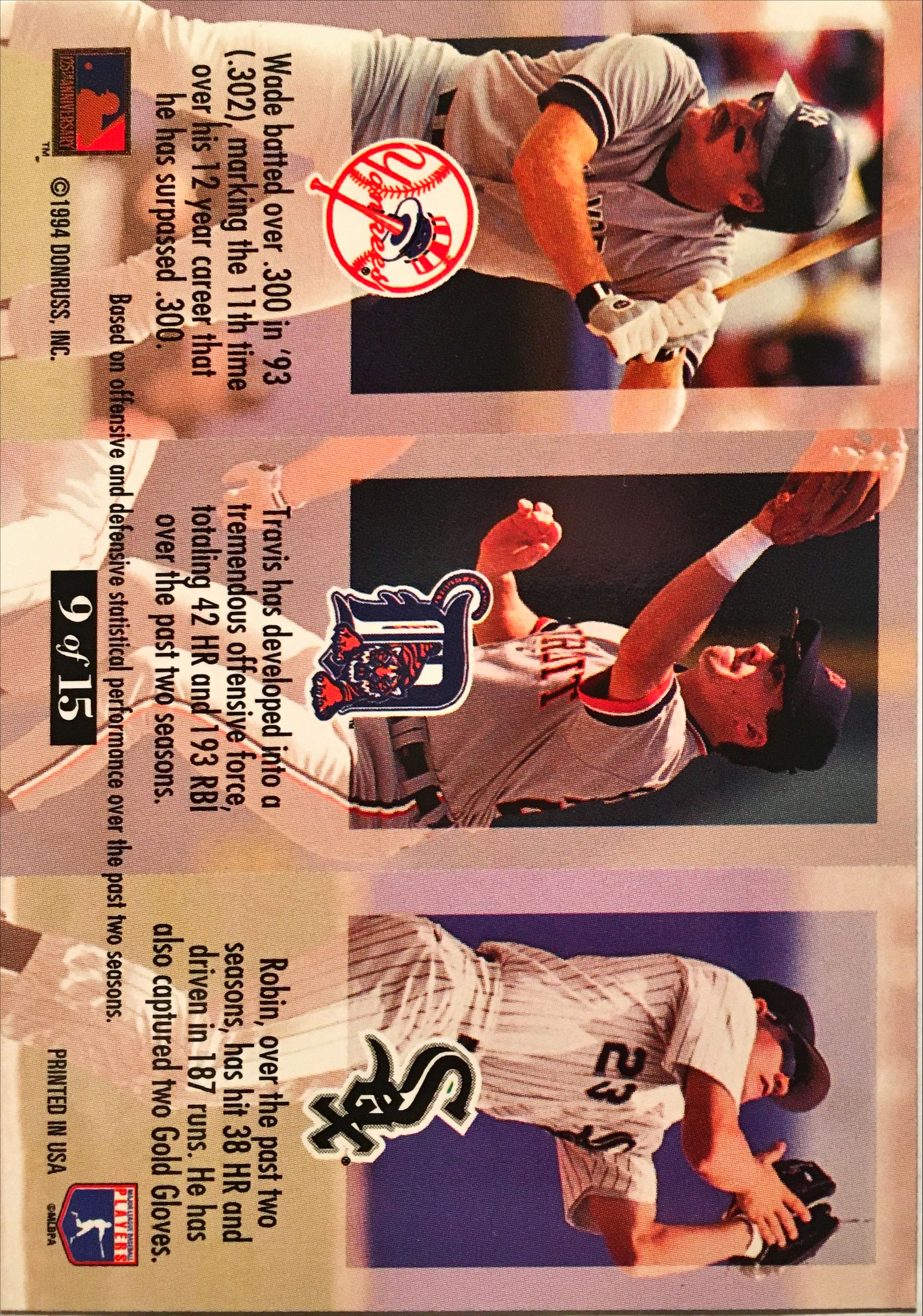 1994 Triple Play Medalists 9 back image