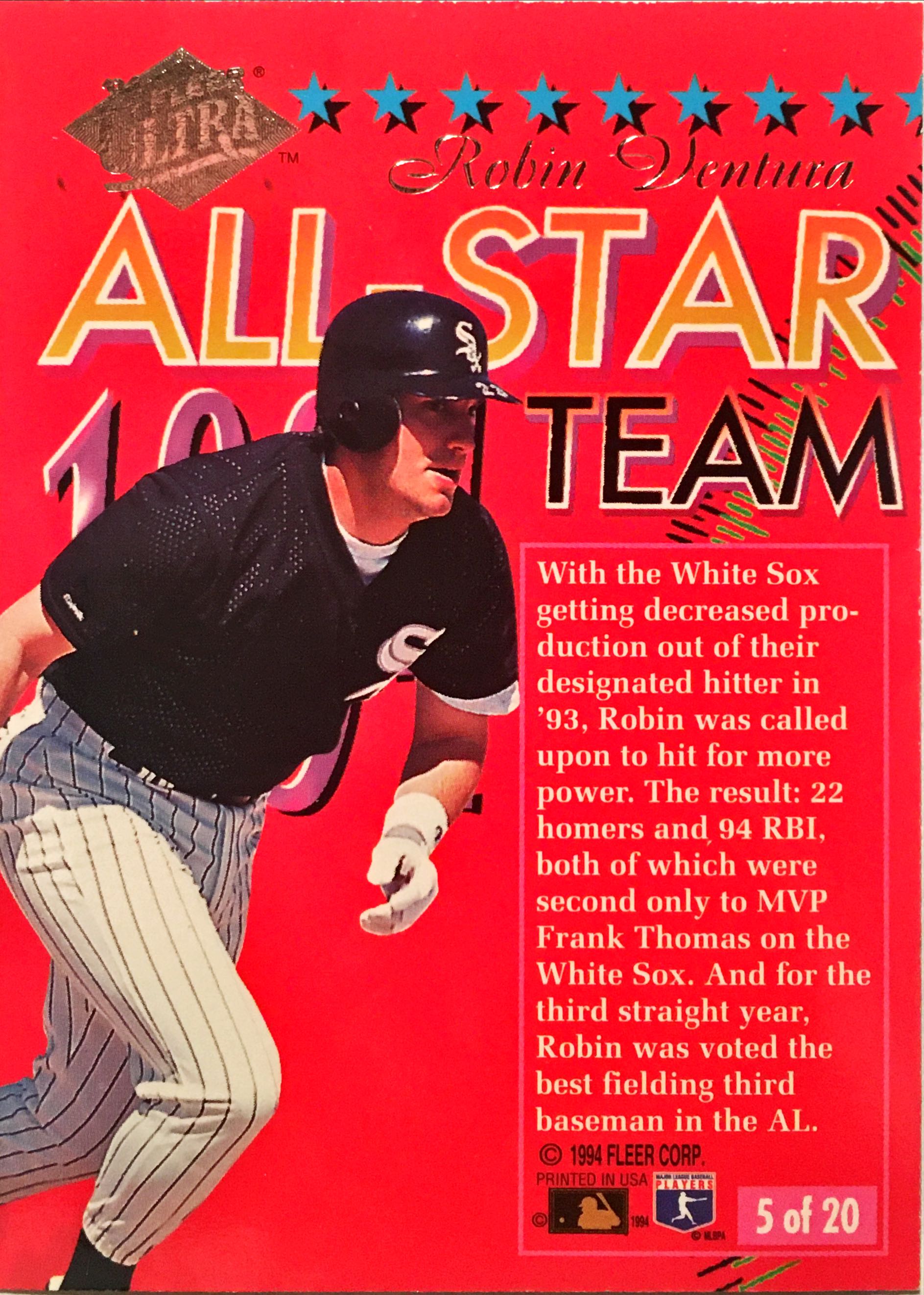 1994 Ultra All-Stars 5 back image