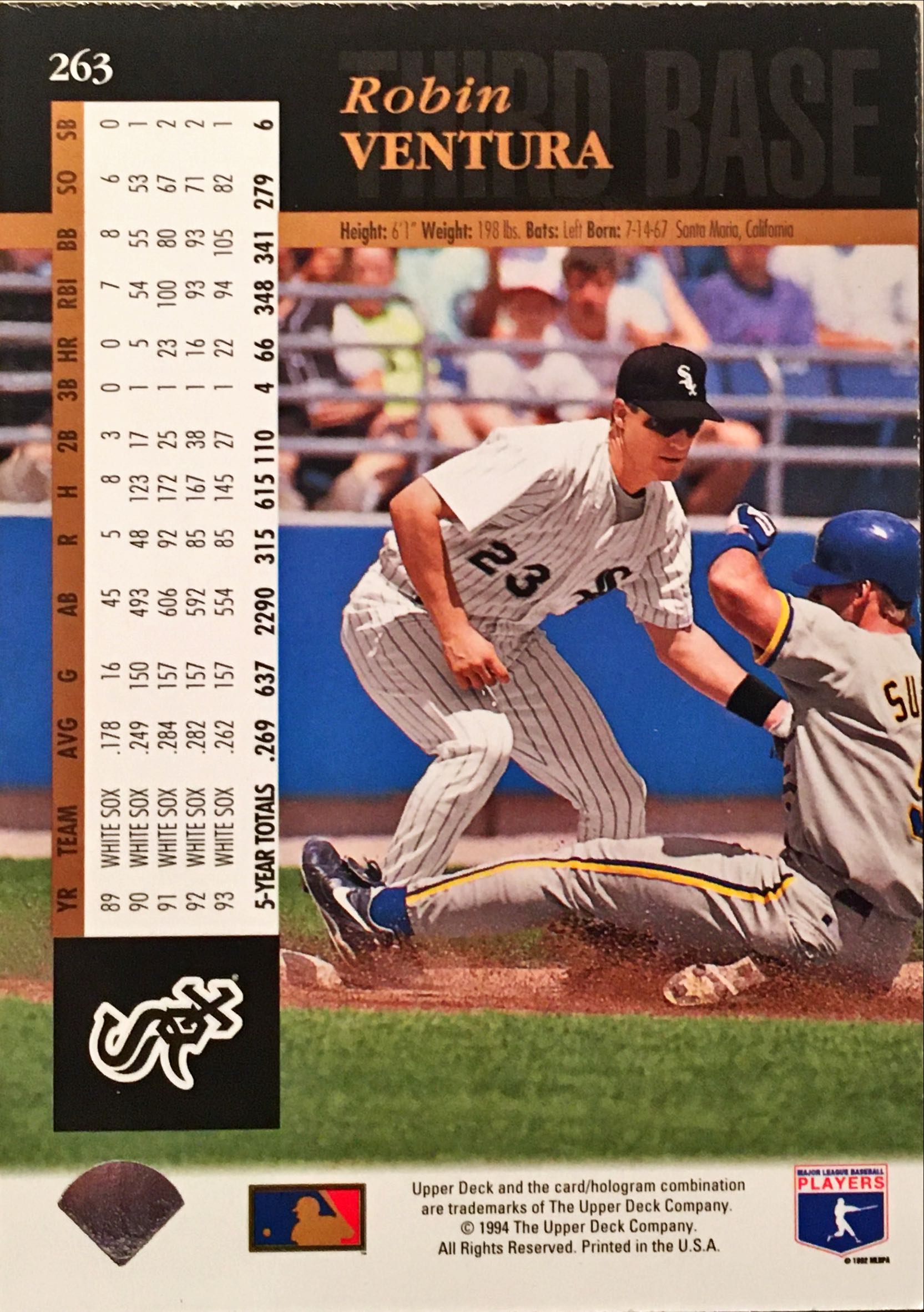 1994 Upper Deck Electric Diamond 263 back image