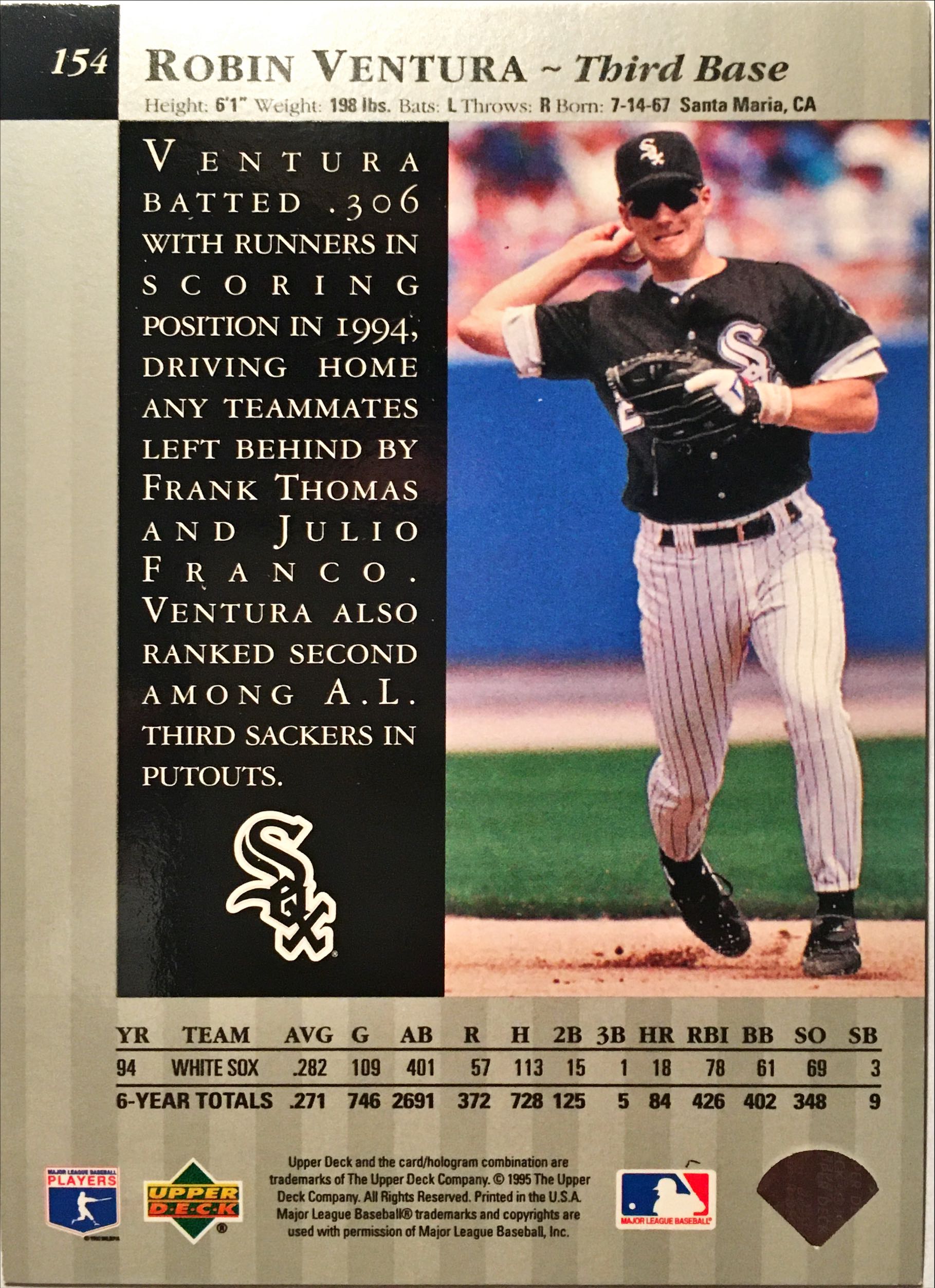 1995 Upper Deck Special Edition 154 back image