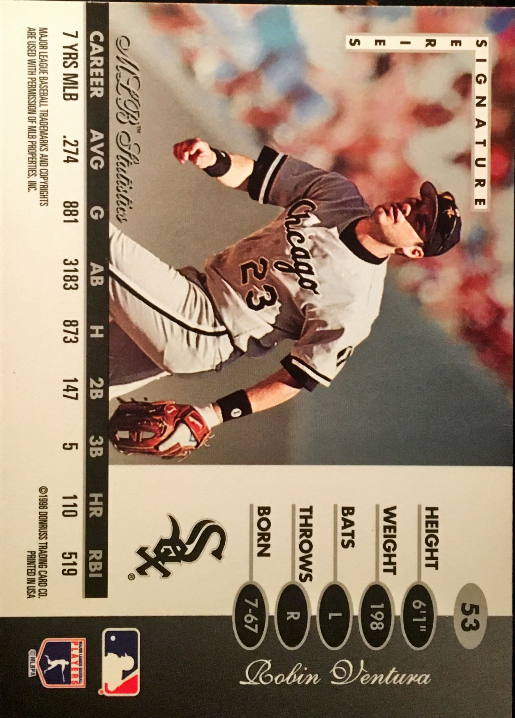 1996 Leaf Signature 53 back image