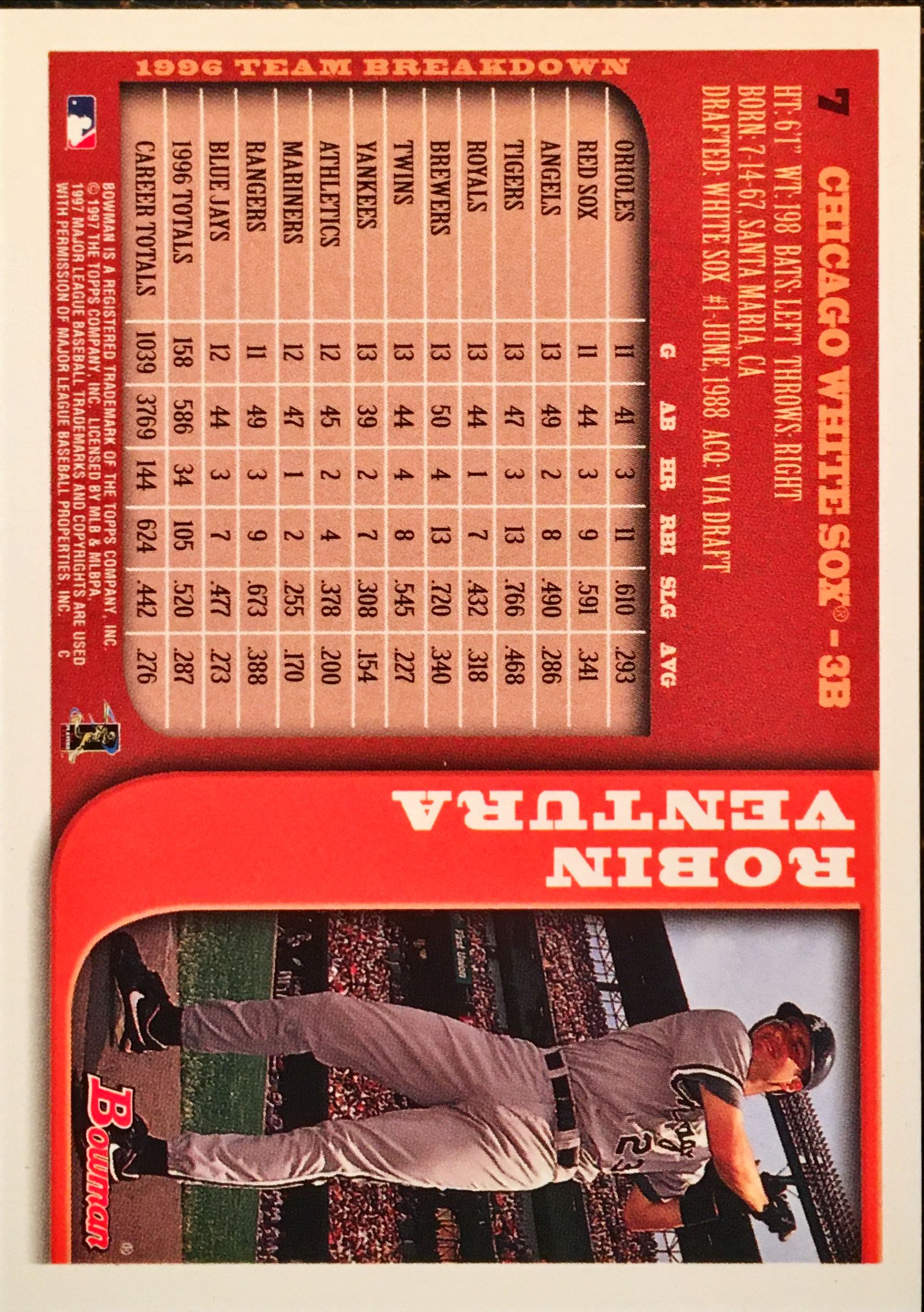 1997 Bowman  7 back image