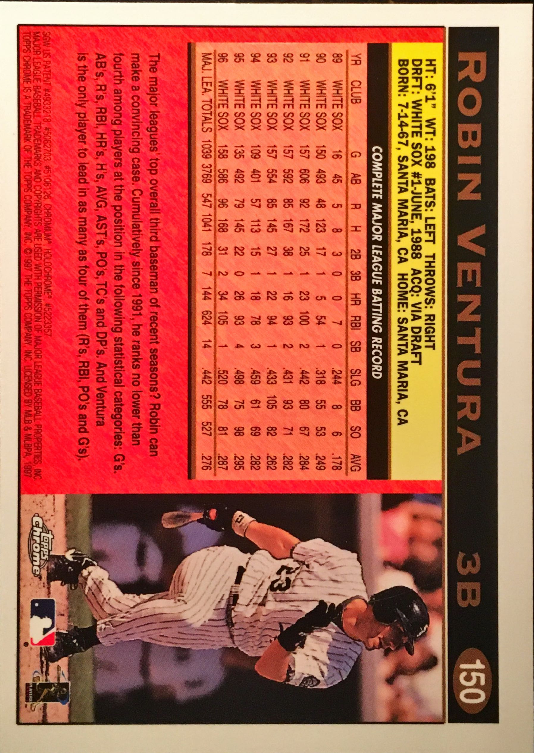 1997 Topps Chrome 150 back image