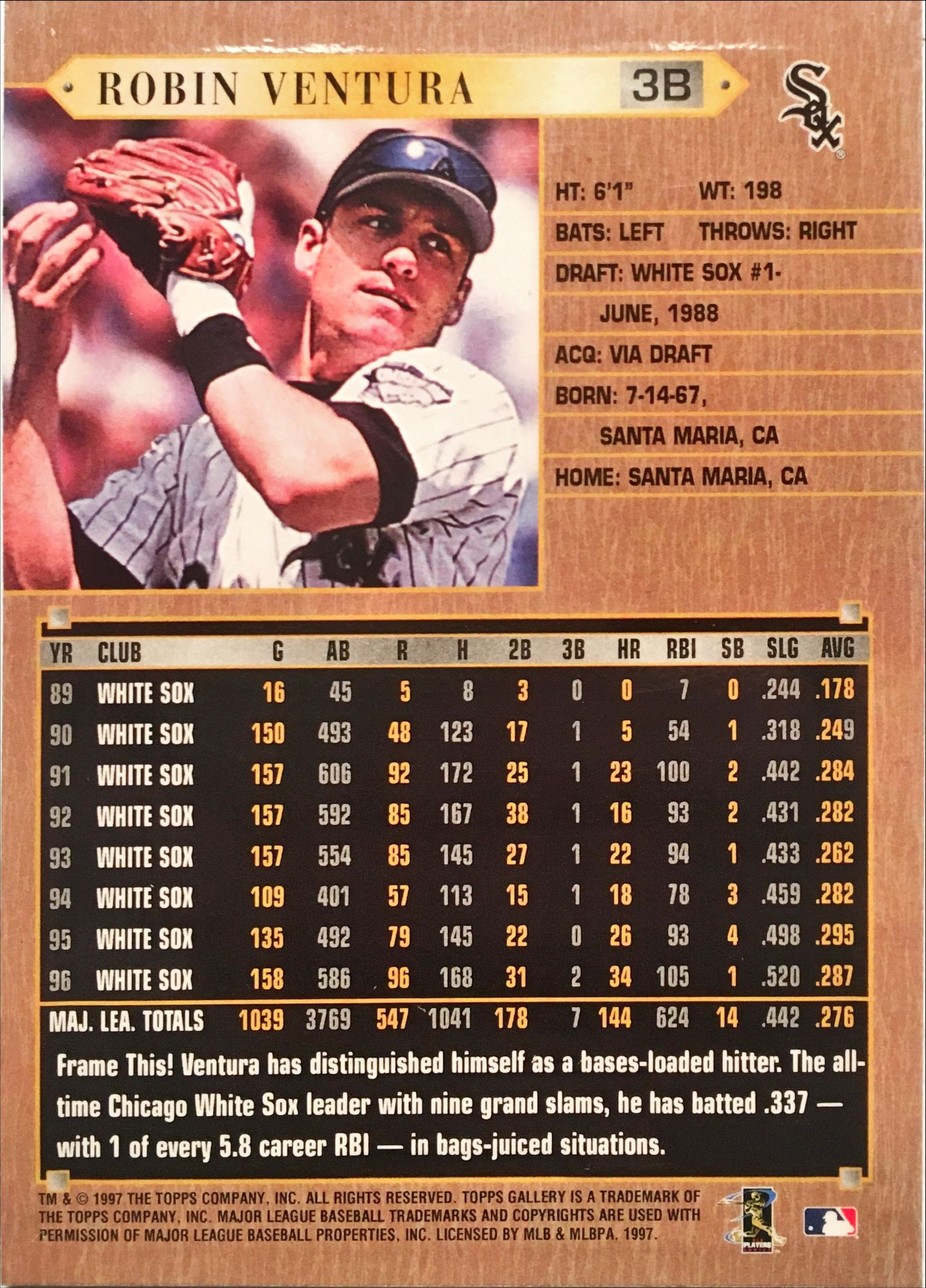 1997 Topps Gallery 69 back image