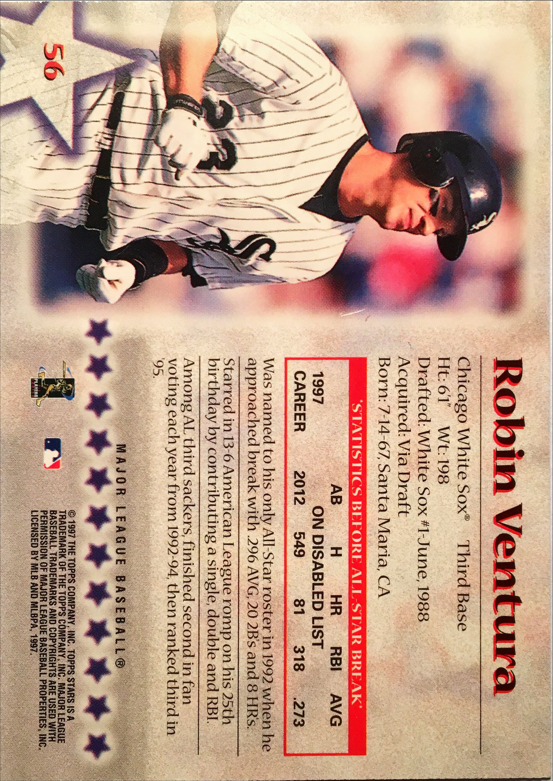 1997 Topps Stars 56 back image