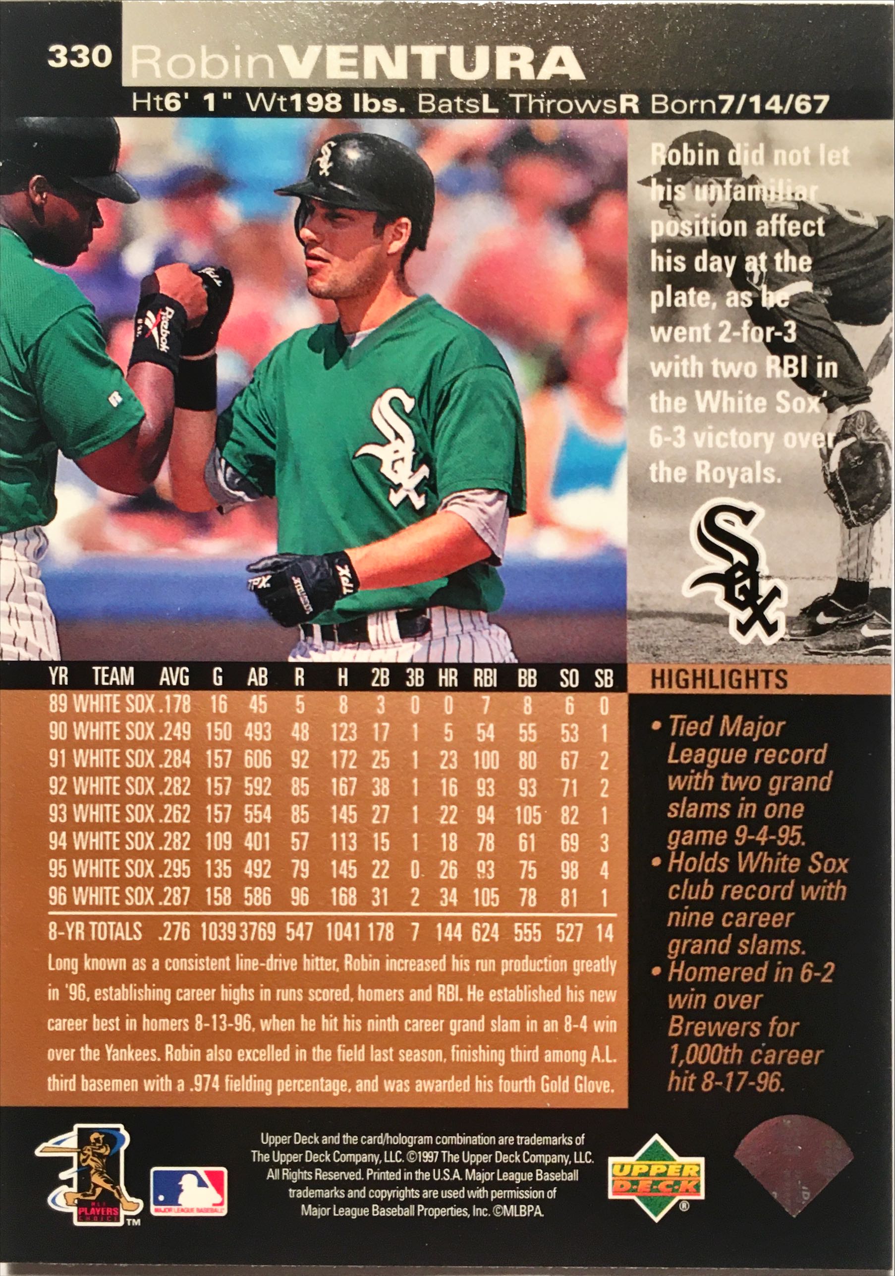 1997 Upper Deck  330 back image