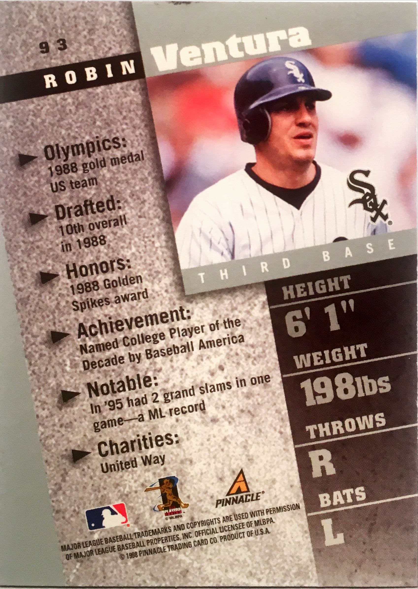 1998 Pinnacle Inside Diamond Edition 93 back image