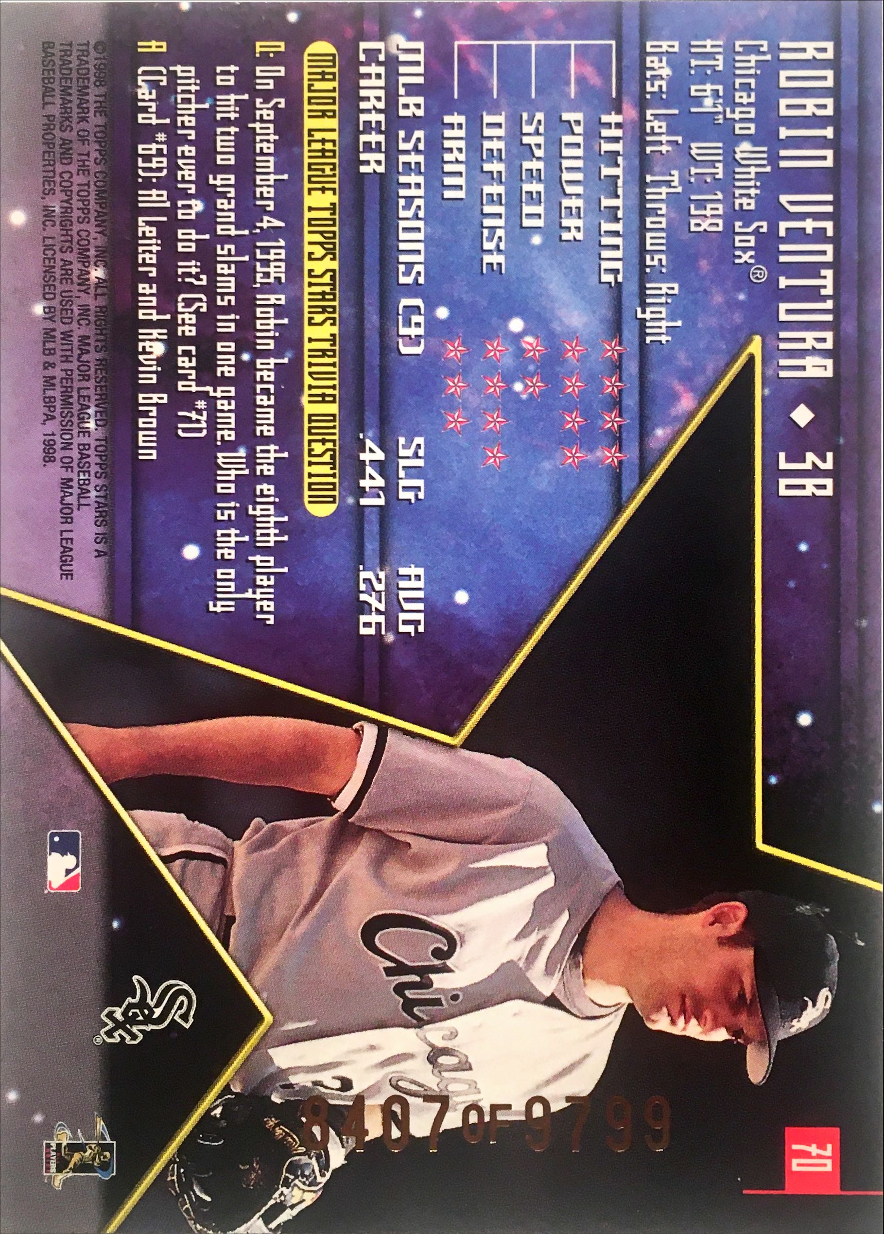 1998 Topps Stars 70 back image