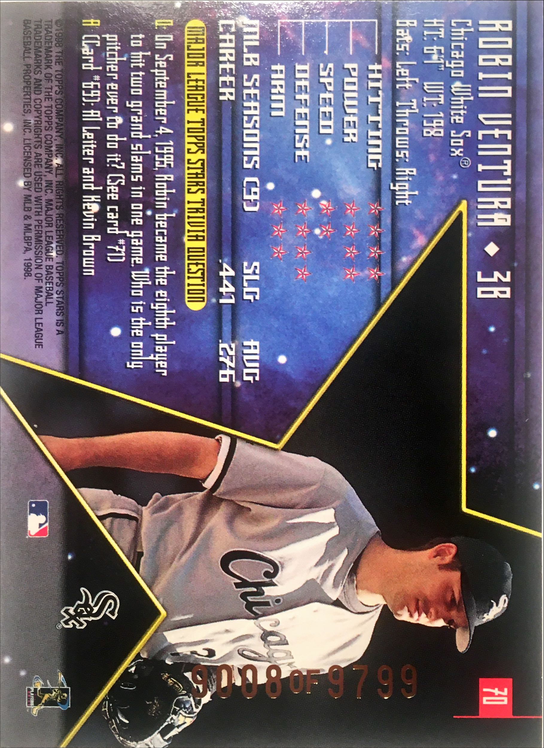 1998 Topps Stars Bronze 70 back image