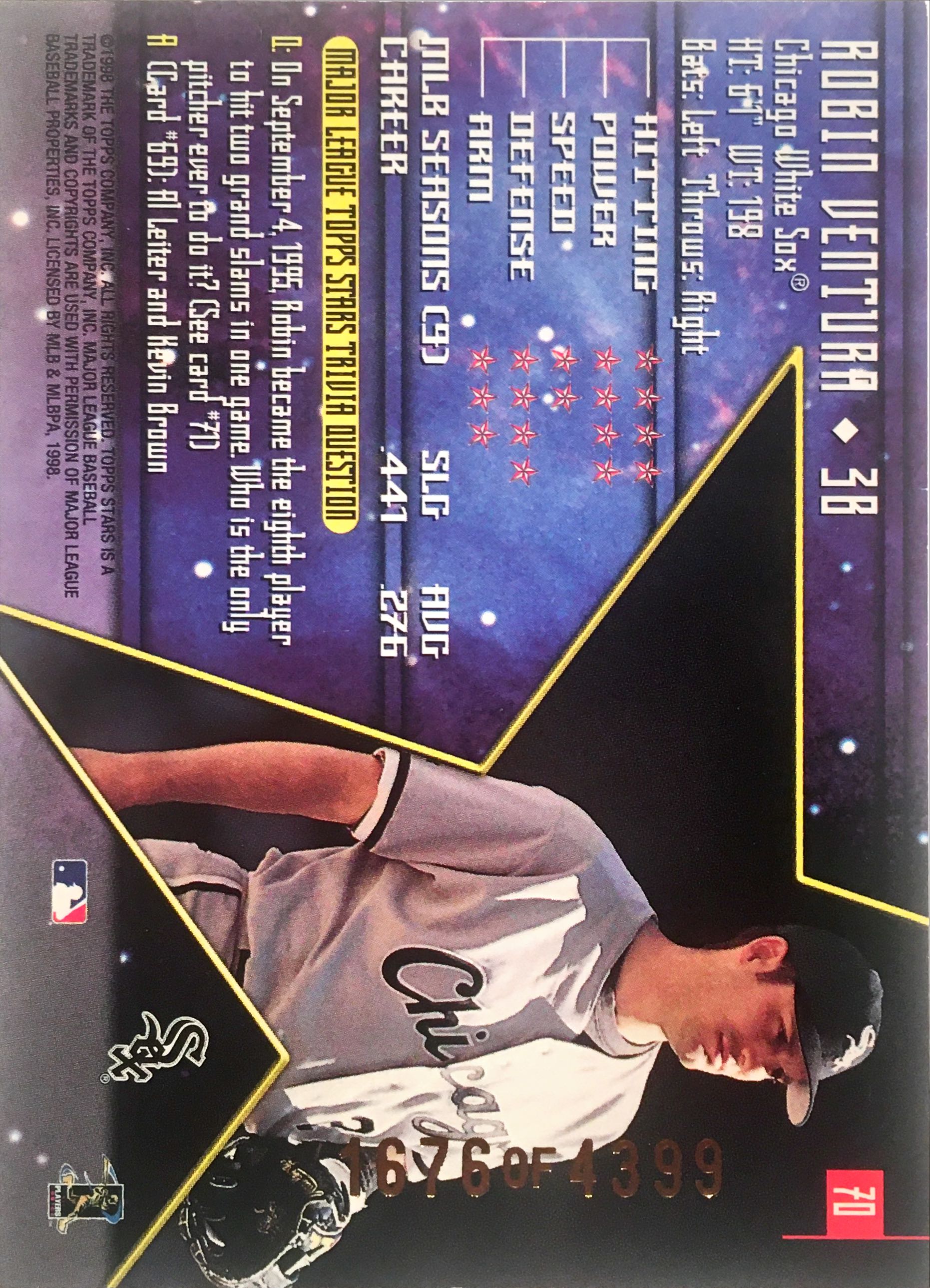 1998 Topps Stars Silver 70 back image