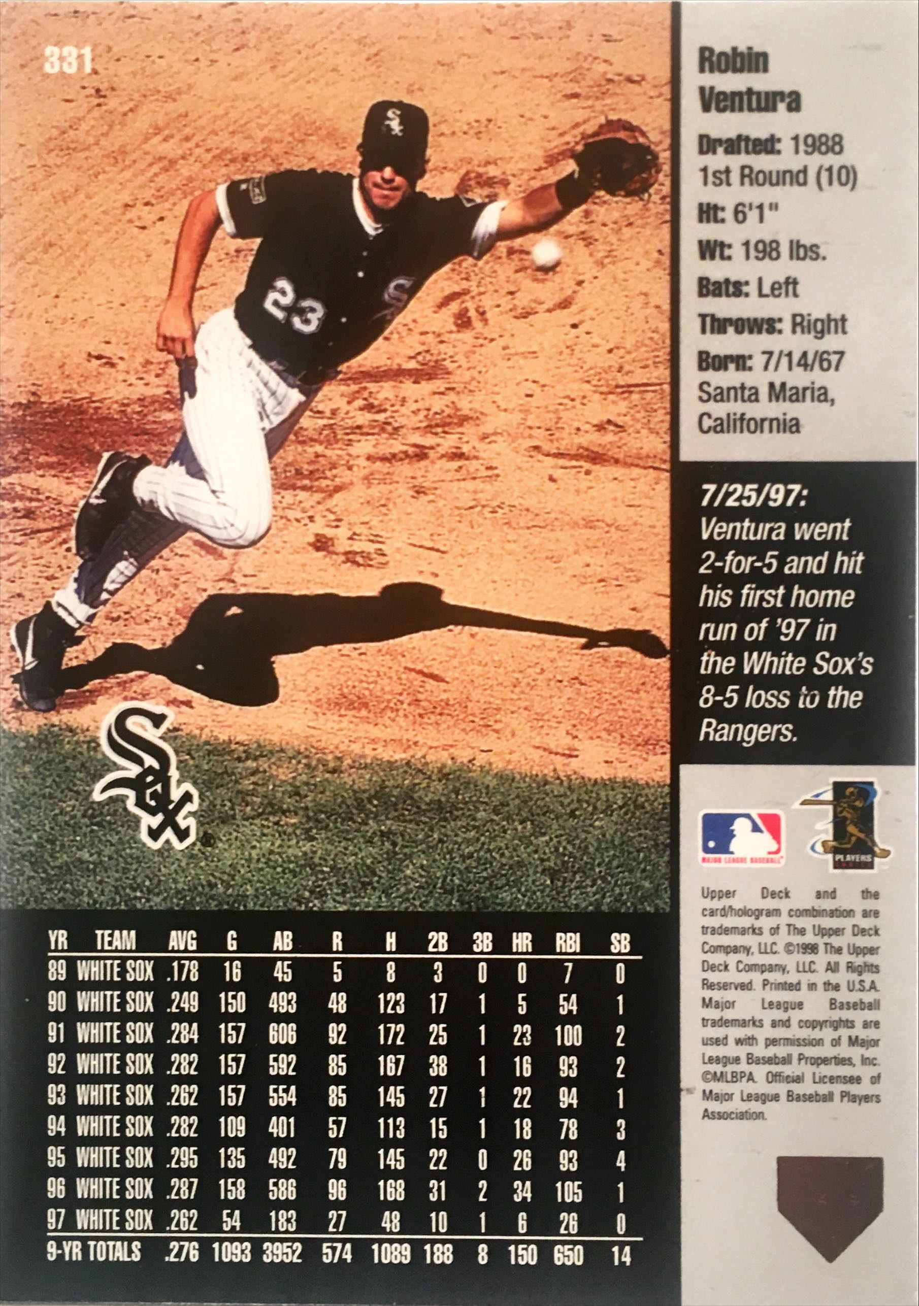 1998 Upper Deck  331 back image